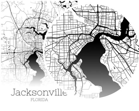 Jacksonville Map Instant Download Jacksonville Florida City Etsy