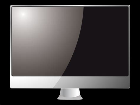 Black Monitor Powerpoint Templates Black Silver Technologies White