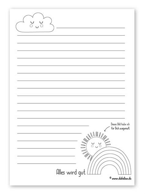 Freebie: Kinder-Briefpapier Vorlagen kostenlos als PDF ...