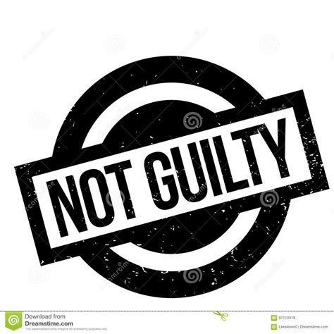 Not Guilty Rubber Stamp Stock Vector Illustration Of Impression 97110319