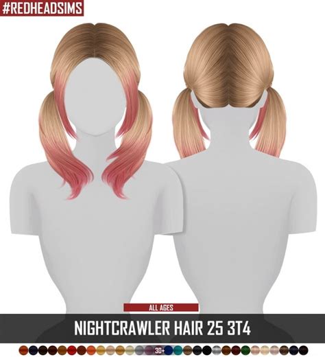 Nightcrawler Hair 25 3t4 All Ages At Redheadsims Sims 4 Updates