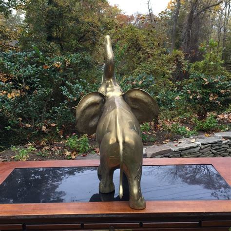 Vintage Extra Large Brass Elephant Statue Chairish