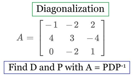 How To Diagonalize A Matrix 3x3