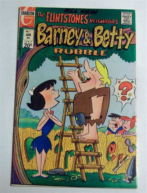 Barney And Betty Rubble 125 Charlton Comics 1973 Flintstones Neighbors 1918421392