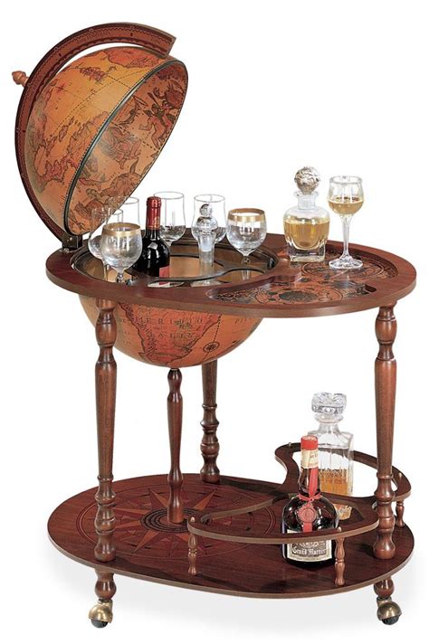 Dreamy Globe Bar Cart Genuine Italian 16th Century Replica