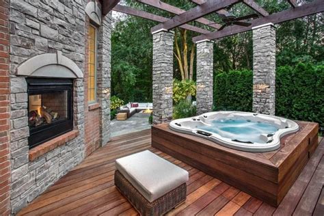 Jacuzi Outdoor Deck Hot Tub Backyard Hot Tub Deck Hot Tub Garden