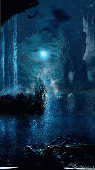 Blue Moon Beautiful  Fantasy Landscape Pictures
