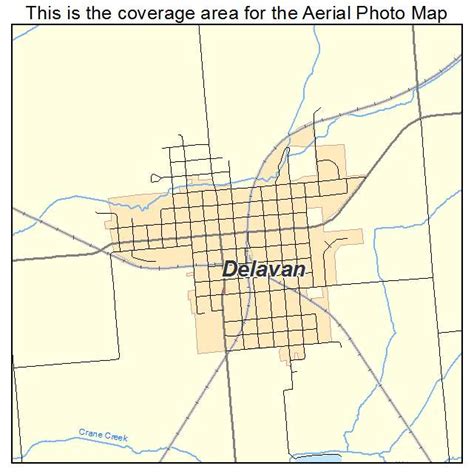 Aerial Photography Map Of Delavan Il Illinois