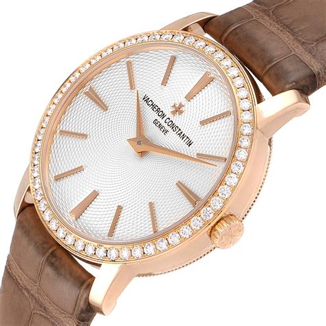 Vacheron Constantin Traditionnelle 18k Rose Gold Diamond Ladies Watch 81590 Swisswatchexpo