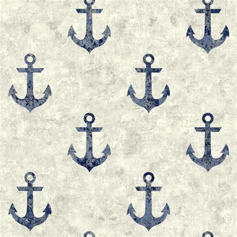 York Wallcoverings Nautical Living Anchor Away Wallpaper Ny4915 The