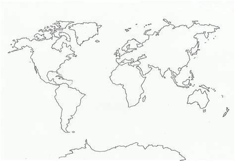 World Map Vector Outline At Collection Of World Map