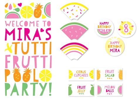 Tutti Frutti Birthday Free Printables Printable Templates