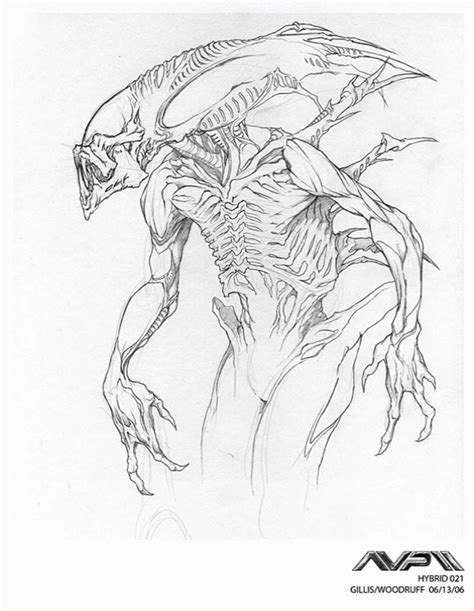 Alien Explorations Alien Vs Predator Requiem Predalien Concept Art