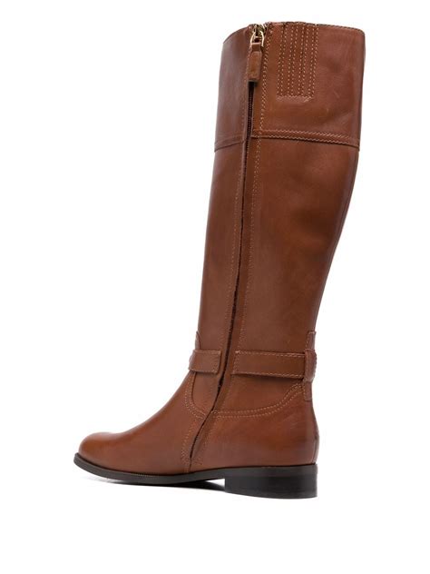 polo ralph lauren knee high leather boots farfetch