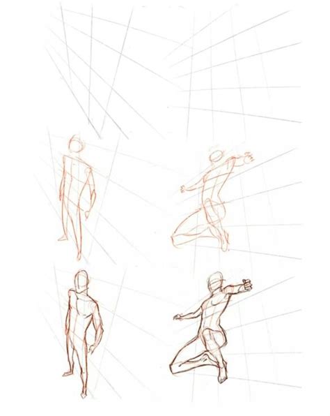 Character Perspective Figure Drawing Reference Perspective Drawing