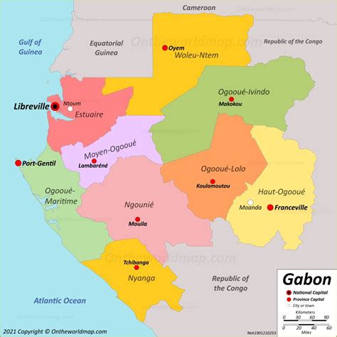 Detailed Political Map Of Gabon Gabon Africa Mapsland