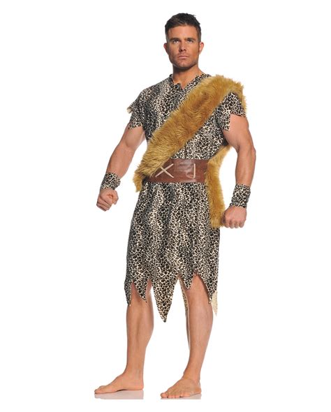 Adults Mens Caveman Costume Prehistoric Stone Age Neanderthal Fancy