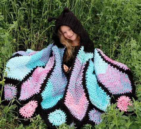 Hooded Butterfly Blanket Crochet Pattern By Mjsoffthehook Crochet