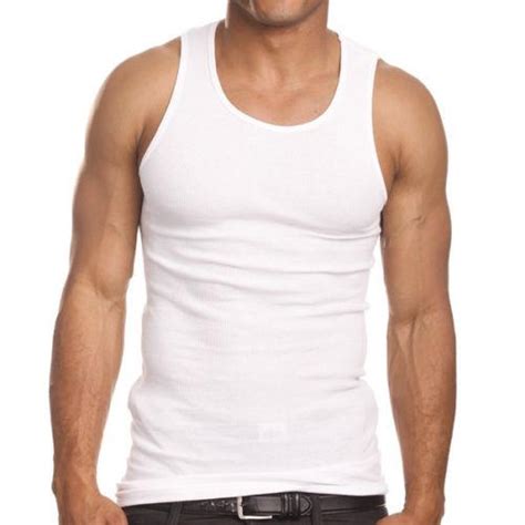 Mens 3 Pack A Shirts Cotton Tank Top White Undershirt Flex Suits