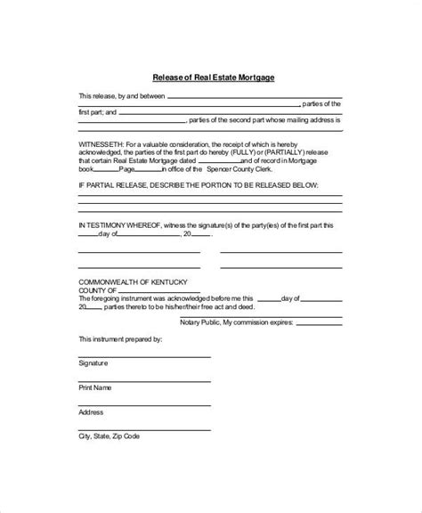 real estate mortgage sample form master  template document