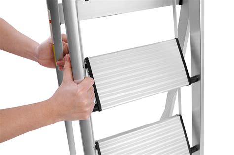 Folding Step Ladder Lightweight Aluminum Home Ladder Multi Purpose