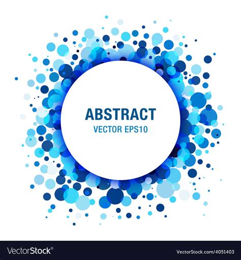 Blue Bright Abstract Circle Frame Design Element Vector Image