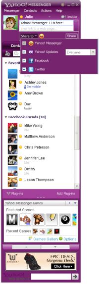 Yahoo Messenger For Windows 7 Chat Instant Message Sms Pc Calls
