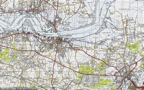 Historic Ordnance Survey Map Of Denton 1946 Francis Frith