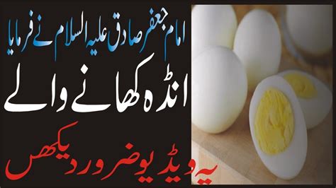 Anda Khane Wale Ye Video Zarur Dekhin Imam Jafar Sadiq Egg Eggs Qol
