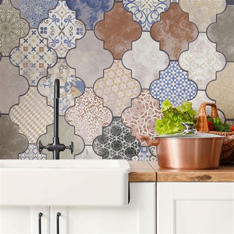 Riga Patchwork 23 12 In X 21 34 In Ceramic Floor And Wall Tile