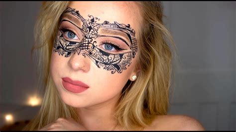 Lace Masquerade Mask Tutorial 🔮 Halloween Makeup Youtube