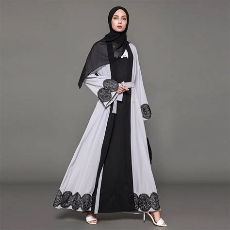 Abaya Muslim Dress Islamic Arabic Abayas Vestidos Pakistani Moslim Jurken Indonesia Open Long