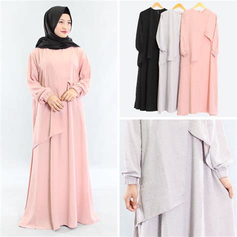 Beli gamis polos hitam model & desain terbaru harga murah 2021 di tokopedia! 30+ Model Variasi Tangan Gamis - Fashion Modern dan ...