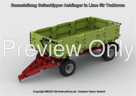 Lego Moc Side Tipper Trailer For Claas Xerion 5000 Or Fastrac