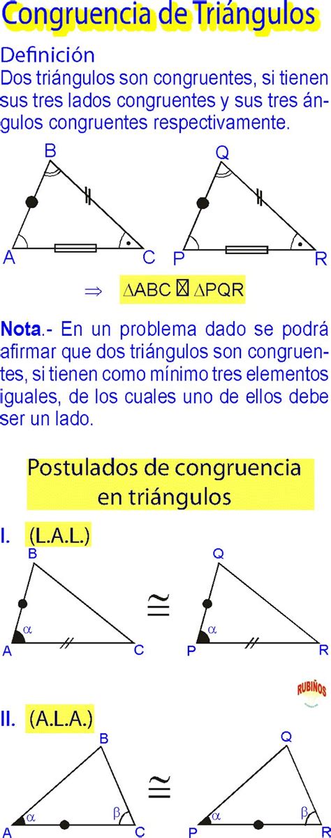 CONGRUENCIA DE TRIÁNGULOS PREGUNTAS RESUELTAS EN PDF Congruencia de triangulos Paginas de