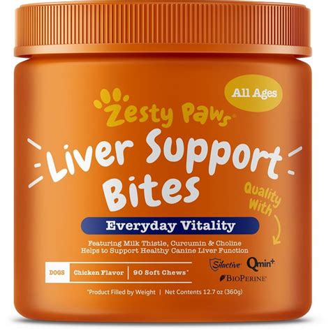 Injections of vitamin k are sometimes given to dogs with bleeding tendencies. Zesty Paws Liver Support Bites Everyday Vitality ...