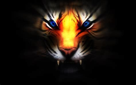 Fantasy Tiger Animal Predator Art Artistic Wallpapers Hd Desktop