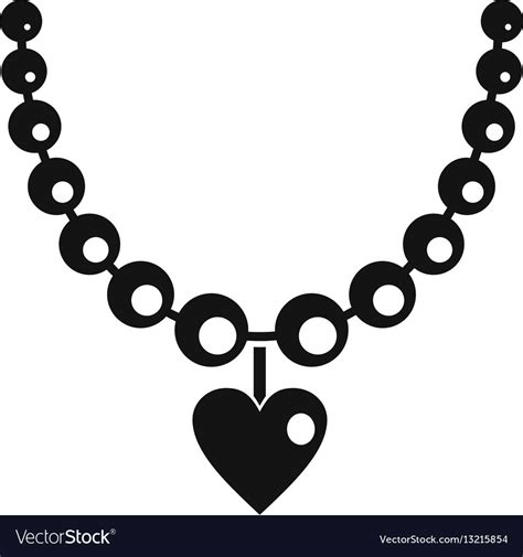 Necklace Icon Simple Style Royalty Free Vector Image