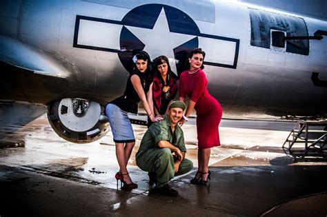 Glitter Is My Crack Pin Up Photo Shoot With B 17 Plane Day 1