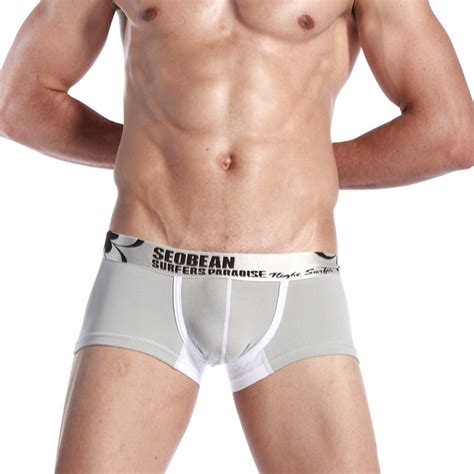 New Mens Brand Sexy Underwear Cotton Soft Breathable Color Pouch Boxer
