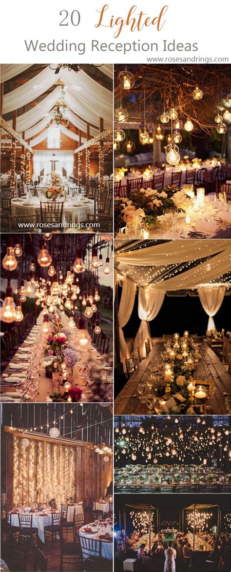 Rustic Country Wedding Reception Lighting Ideas Roses And Rings
