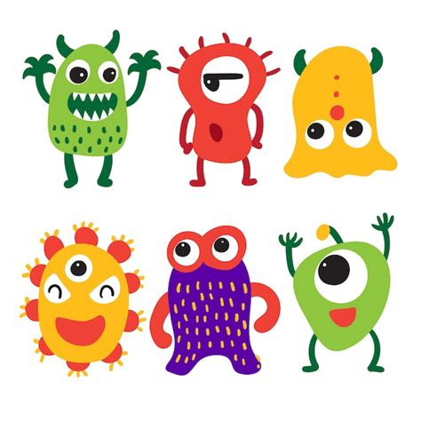 Premium Vector Monster Character Collection Design