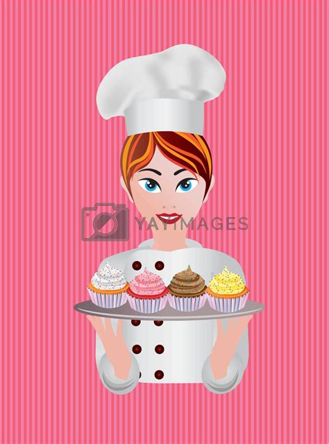 Royalty Free Vector Woman Pastry Chef Illustration By Jpldesigns