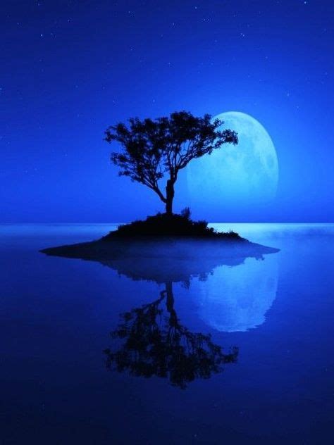 Once In A Blue Moon Beautiful Moon Reflection Pictures Water