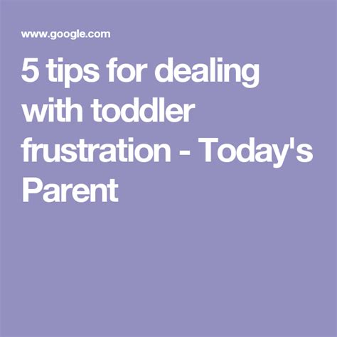 5 Tips For Dealing With Toddler Frustration Todays Parent