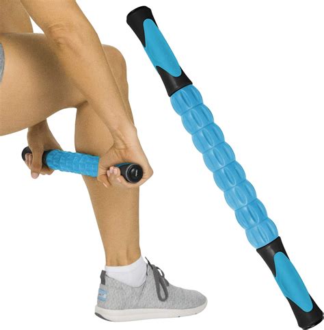 Other Fitness Equipment And Gear Blue Muscle Roller Stick Deep Tissue Massage Quads Calf Hamstring