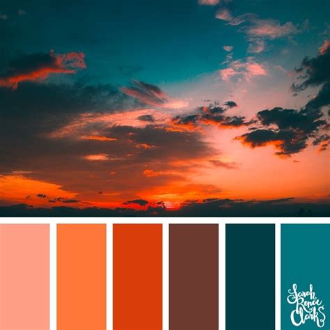 Sunset Color Palette Orange Color Palettes Color Schemes Colour