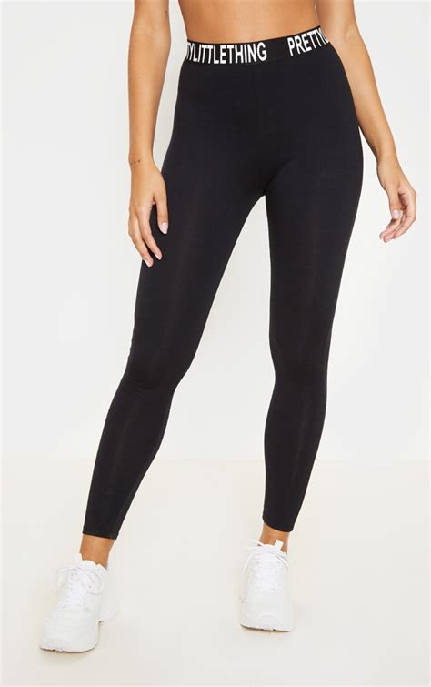 Prettylittlething Black High Waist Legging Prettylittlething