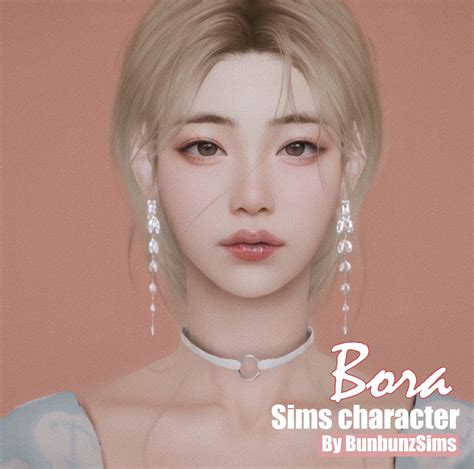 Sims Korean Girl Korean Sim In The Sims Long Straight Hair Cc