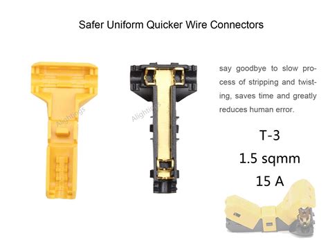 Electrical Wire Connectors T Tap Quick Splice 16 Awg With No Stripping